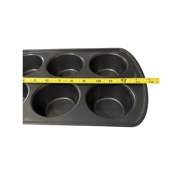 Wilton 6-Cup XL Muffin Pan Nonstick 2" Depth Heavy-Duty Bakeware - Picture 7 of 9